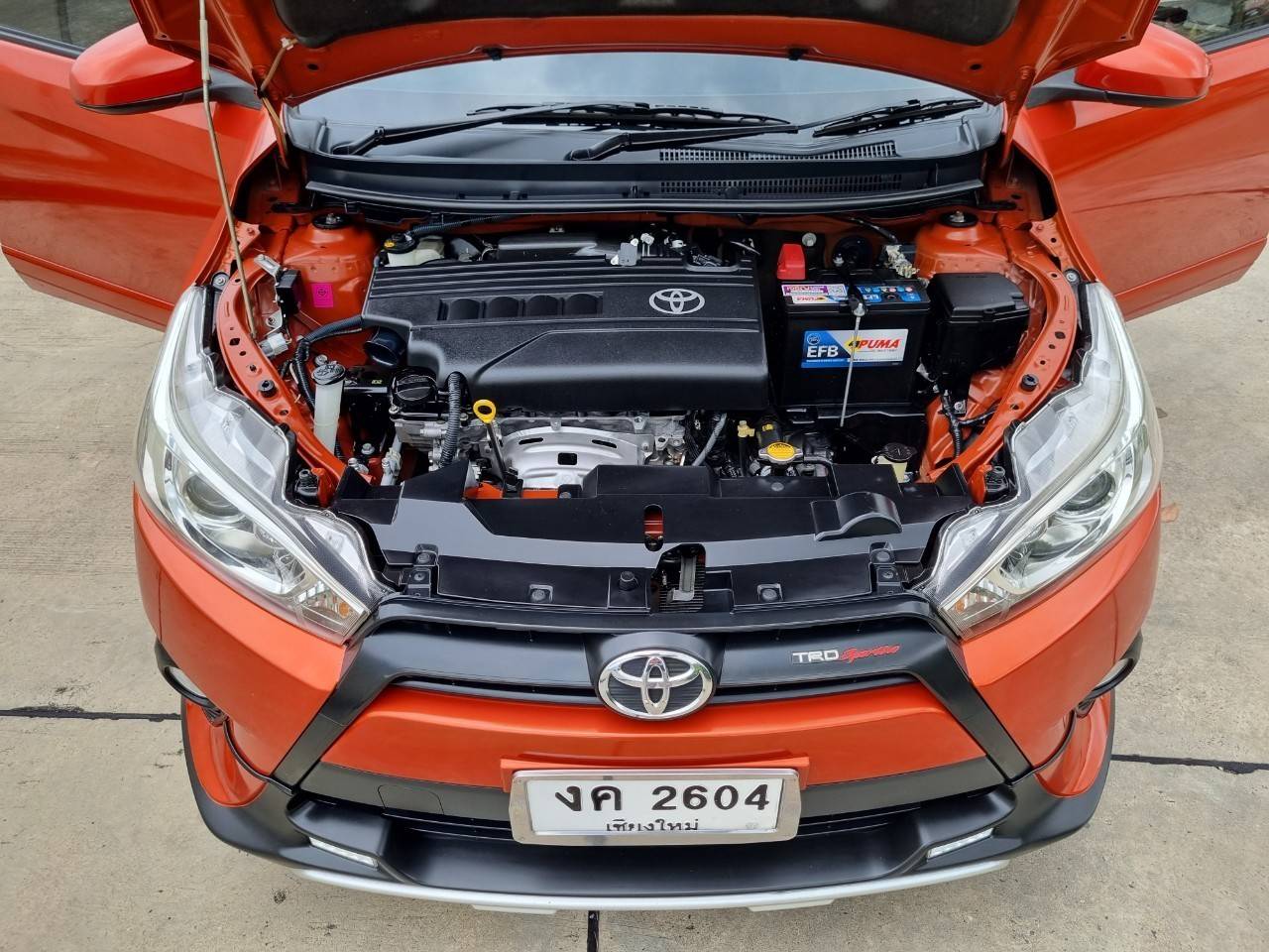 Toyota Yaris TRD Sportivo ปี 2559 สีส้ม เกียร์ออโต้